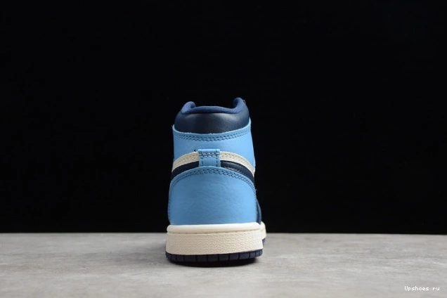 (555088-140) Jordan 1 Air Blue Kids Obsidian University 0818